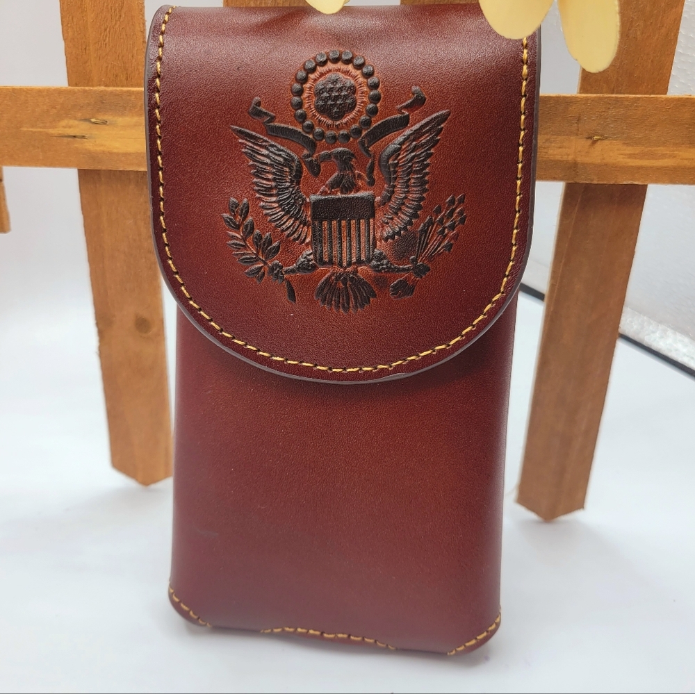 Montana West Cell Phone Holder Holster genuine Leather Belt Loop  Americ…